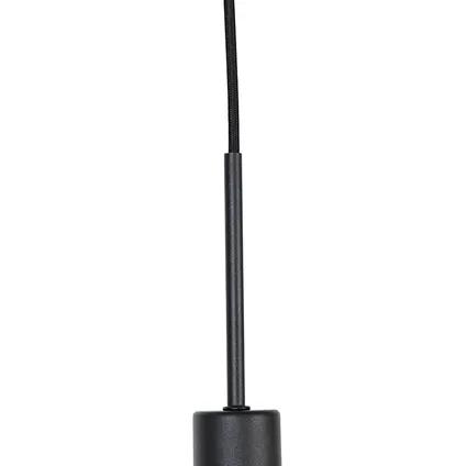QAZQA Moderne hanglamp zwart met kap zebra 35 cm - Combi 7