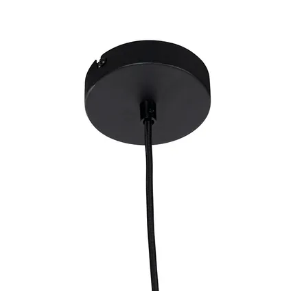 QAZQA Moderne hanglamp zwart met kap zebra 35 cm - Combi 9