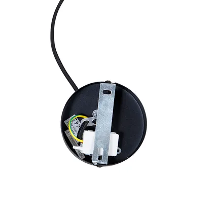 QAZQA Moderne hanglamp zwart met kap zebra 35 cm - Combi 10