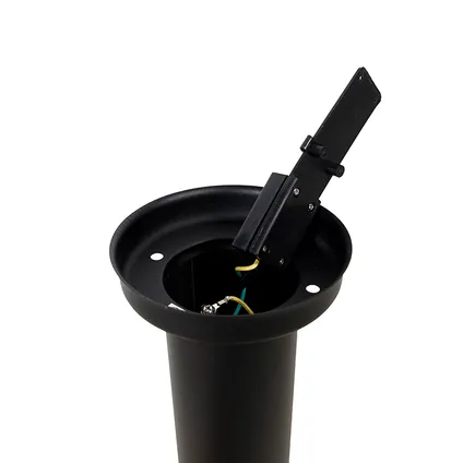 QAZQA Lampe d'extérieur sur pied noire avec boule transparente 50 cm IP44 - Sfera 10