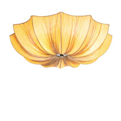 QAZQA Design plafondlamp beige 52 cm 3-lichts - Plu