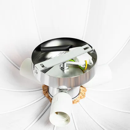 QAZQA Design plafondlamp beige 52 cm 3-lichts - Plu 10