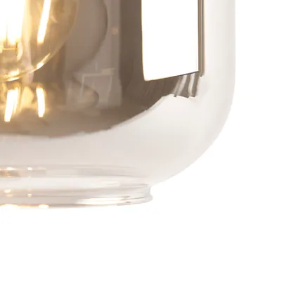 QAZQA Design tafellamp zwart met goud en smoke glas - Zuzanna 7