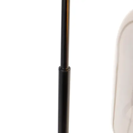 QAZQA Design tafellamp zwart met goud en smoke glas - Zuzanna 8