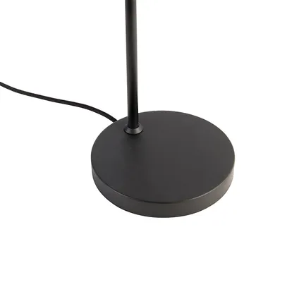 QAZQA Design tafellamp zwart met goud en smoke glas - Zuzanna 9