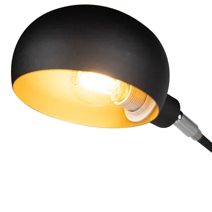 QAZQA Lampadaire design noir 5 lumières - Sixties Marmo 3
