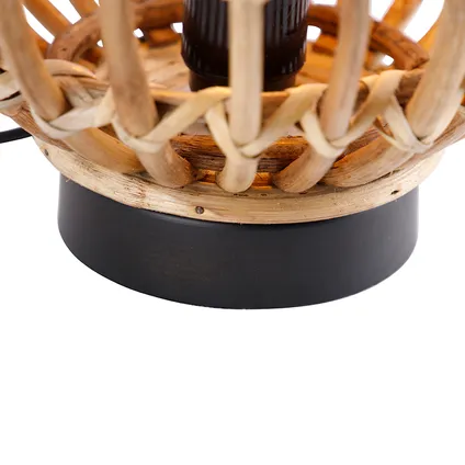QAZQA Landelijke tafellamp bamboe 25 cm - Canna 6