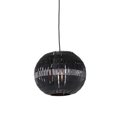 QAZQA Moderne hanglamp zwart 30 cm - Zoë 2