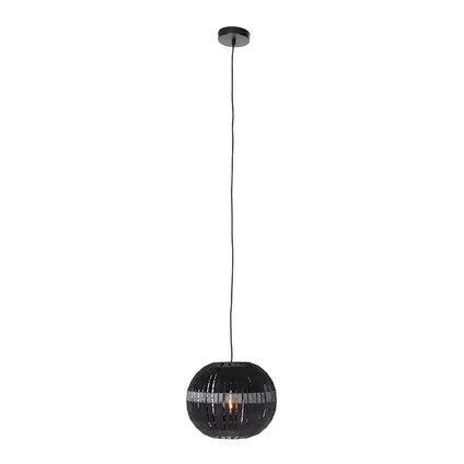 QAZQA Moderne hanglamp zwart 30 cm - Zoë 3