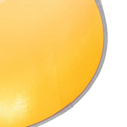 QAZQA Plafonnier taupe avec intérieur doré 3 lumières - Multidrum 2