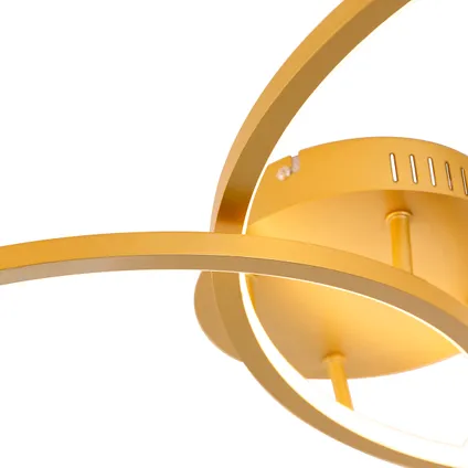 QAZQA Plafondlamp goud 78 cm incl. LED 3 staps dimbaar - Rowin 2