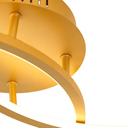 QAZQA Plafondlamp goud 78 cm incl. LED 3 staps dimbaar - Rowin 3