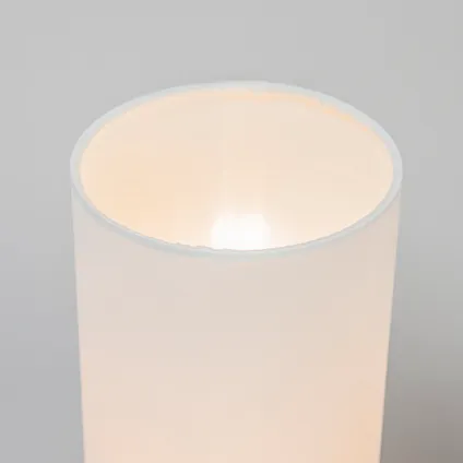 QAZQA Moderne tafellamp wit rond 12 cm dimbaar - Milo 2 6