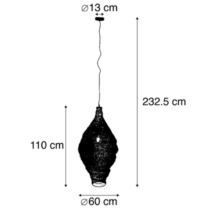 QAZQA Suspension orientale or 60 cm - Nidum L. 4