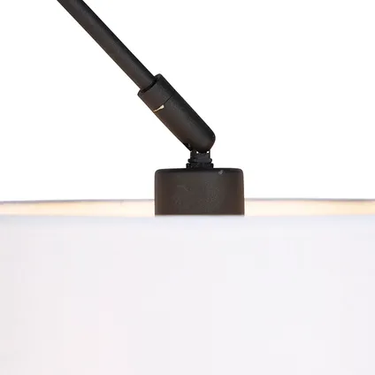 QAZQA Suspension avec abat-jour en lin blanc 35 cm - Blitz I noir 2