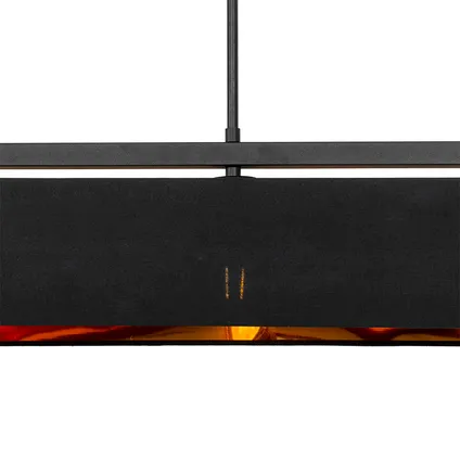 QAZQA Moderne hanglamp zwart met goud 90 cm 3-lichts - VT 1 3