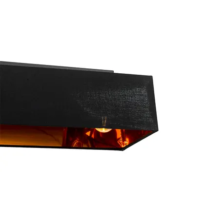 QAZQA Moderne hanglamp zwart met goud 90 cm 3-lichts - VT 1 5