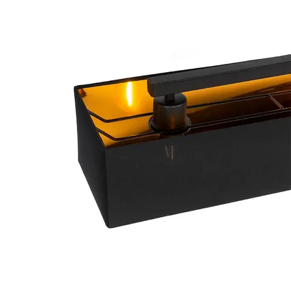 QAZQA Moderne hanglamp zwart met goud 90 cm 3-lichts - VT 1 6