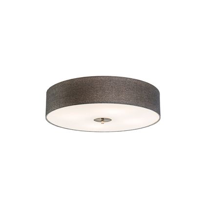 QAZQA Landelijke plafondlamp grijs 50 cm - Drum Jute