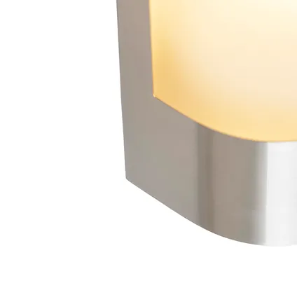 QAZQA Buiten wandlamp RVS schemersensor - Mira 6