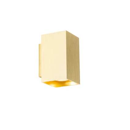 QAZQA Moderne wandlamp goud vierkant 2-lichts - Sandy 5