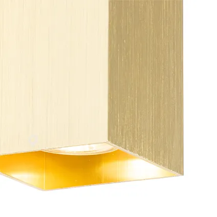 QAZQA Moderne wandlamp goud vierkant - Sandy 6