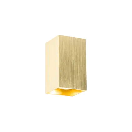 QAZQA Moderne wandlamp goud vierkant - Sandy 7