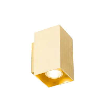 QAZQA Moderne wandlamp goud vierkant 2-lichts - Sandy 8
