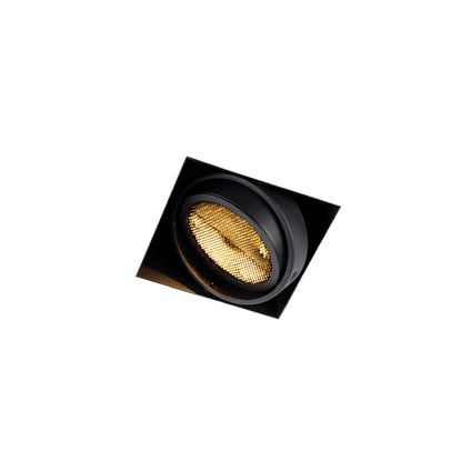 QAZQA Inbouwspot zwart 1-lichts GU10 AR111 Trimless - Oneon Honey