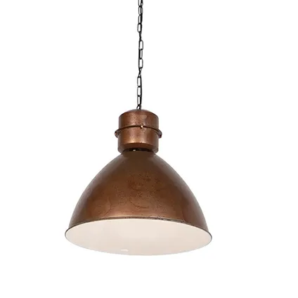 QAZQA Industriele hanglamp brons - Flynn 5