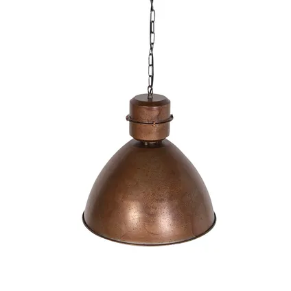 QAZQA Industriele hanglamp brons - Flynn 8