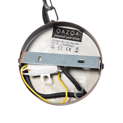 QAZQA Industriele hanglamp brons - Flynn 10