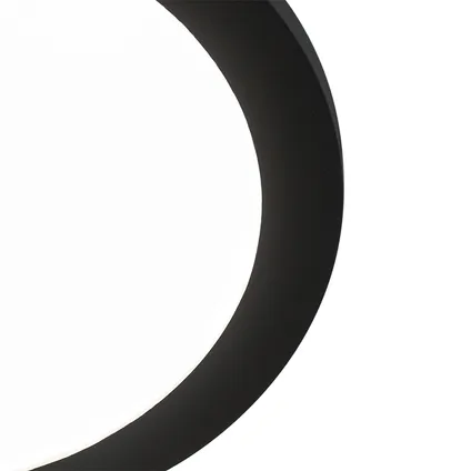 QAZQA Plafonnière zwart 30cm incl. LED 3-staps dimbaar IP44 - Steve 3