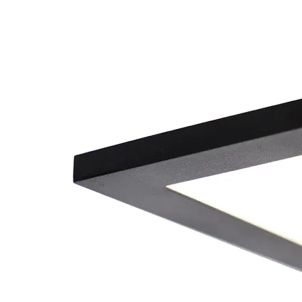 QAZQA Plafondlamp zwart 80 cm incl. LED met afstandsbediening - Liv 2