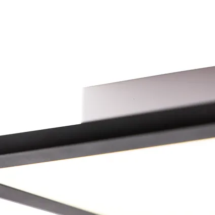 QAZQA Plafondlamp zwart 80 cm incl. LED met afstandsbediening - Liv 6