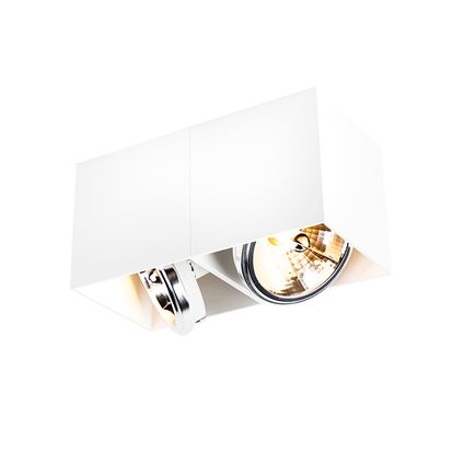 QAZQA Design spot wit rechthoekig 2-lichts - Box