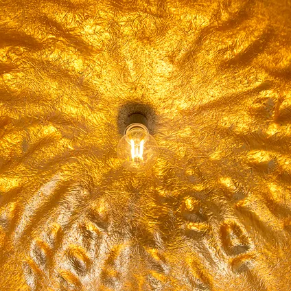 QAZQA Industriële hanglamp zwart met goud 50 cm - Magna 7