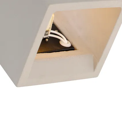 QAZQA Industriële wandlamp beton - Box 9