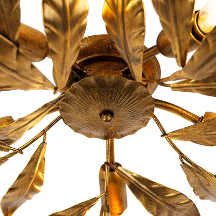 QAZQA Vintage plafondlamp antiek goud 5-lichts - Linden 6