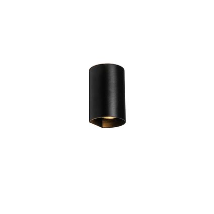 QAZQA Design ronde wandlamp zwart - Sabbir