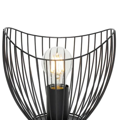 QAZQA Moderne tafellamp zwart 20 cm - Pua 3