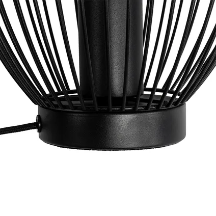 QAZQA Moderne tafellamp zwart 20 cm - Pua 7