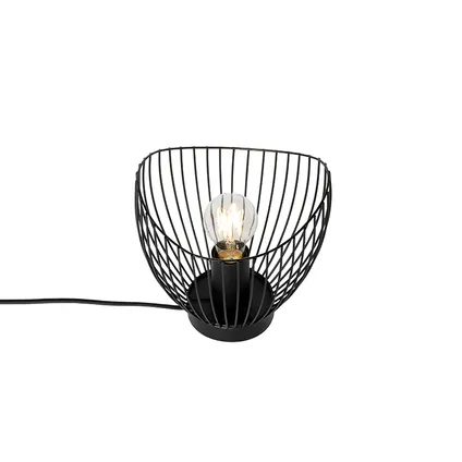 QAZQA Moderne tafellamp zwart 20 cm - Pua 8