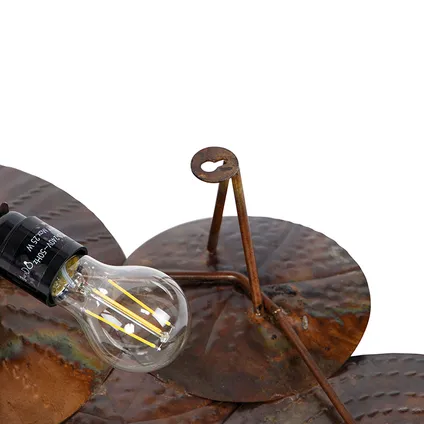 QAZQA Oosterse wandlamp roestbruin 2-lichts - Mary 9