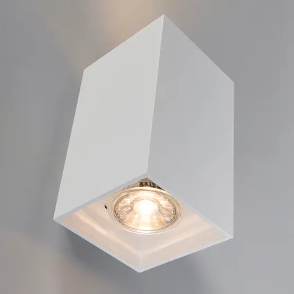 QAZQA Moderne wandlamp vierkant wit - Sandy 7