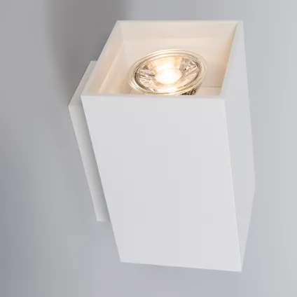 QAZQA Moderne wandlamp vierkant wit - Sandy 8