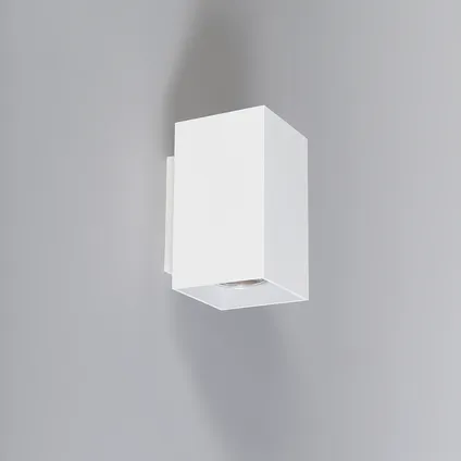 QAZQA Moderne wandlamp vierkant wit - Sandy 9