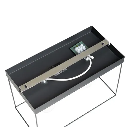 QAZQA Plafonnier minimaliste noir avec or 2 lumières - Kodi 9