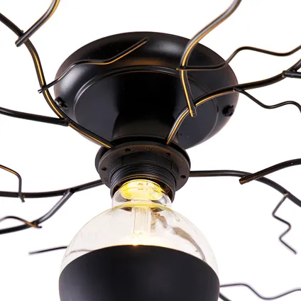 QAZQA Art Deco plafondlamp zwart 50 cm - Ramuri 6