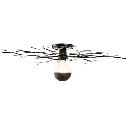 QAZQA Art Deco plafondlamp zwart 50 cm - Ramuri 9